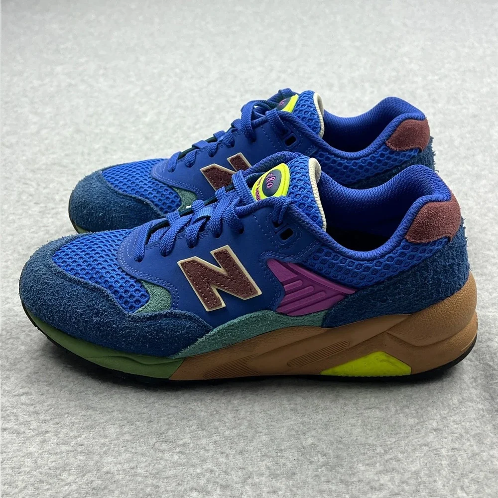 New Balance 580 Sneakers Men's 7‎ Blue Multi-Color Gum Rollbar Athletic Shoes